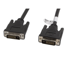 Lanberg DVI-D apa (24+1) - DVI-D apa (24+1) dual link fekete kábel, 1.8m kábel és adapter