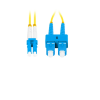 Lanberg FO-SULU-SD11-0010-YE optikai patch kábel SC/LC/UPC Duplex 1m - Sárga