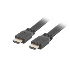 Lanberg HDMI lapos összekötő kábel 3m fekete (CA-HDMI-21CU-0030-BK) (CA-HDMI-21CU-0030-BK) kábel és adapter