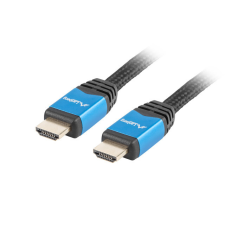  Lanberg HDMI M/M V2.0 CU fekete prémium kábel, 1.8m kábel és adapter