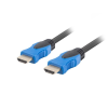 Lanberg HDMI összekötő kábel 0.5m fekete-kék (CA-HDMI-20CU-0005-BK) (CA-HDMI-20CU-0005-BK)