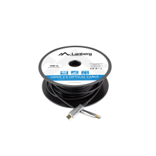 Lanberg HDMI v2.0 - HDMI kábel 100m Fekete (CA-HDMI-20FB-1000-BK) kábel és adapter