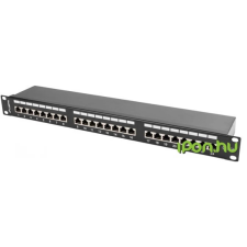 Lanberg Patch panel CAT5e UTP 24 PORT 1U 19" árnyékolt fekete (PPS5-1024-B) egyéb hálózati eszköz
