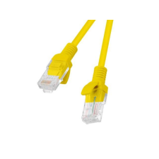 Lanberg PCU5-10CC-0100-Y UTP CAT5e Patch kábel 1m Sárga kábel és adapter