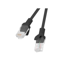 Lanberg PCU5-10CC-0200-BK UTP CAT5e Patch kábel 2m Fekete kábel és adapter