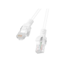 Lanberg PCU6-10CC-0200-W Cat6 U/UTP PVC 2m réz bevonatú alumínium fehér patch kábel (PCU6-10CC-0200-W)