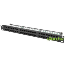 Lanberg PPU6-1048-B 19"/1U 48port Cat6 UTP árnyékolatlan fekete patch panel egyéb hálózati eszköz