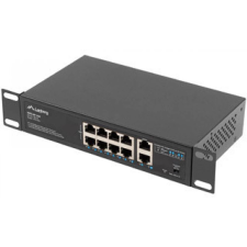 Lanberg RSFE-8P-2GE-120 19" 8x 10/100 Mbps 2x Gigabit PoE Switch hub és switch