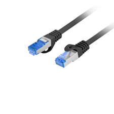 Lanberg S/FTP CAT6a Patch kábel 10m Fekete (PCF6A-10CC-1000-BK) kábel és adapter