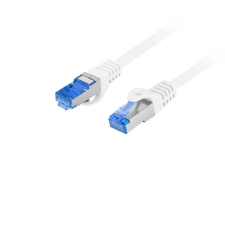 Lanberg S/FTP CAT6a Patch kábel 15m Fehér kábel és adapter