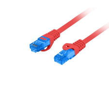 Lanberg S/FTP CAT6a Patch kábel 1.5m Piros kábel és adapter