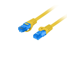 Lanberg S/FTP CAT6a Patch kábel 1m Sárga kábel és adapter