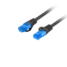 Lanberg S/FTP CAT6a Patch kábel 20m Fekete kábel és adapter