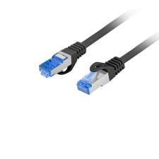 Lanberg S/FTP CAT6a Patch kábel 2m Fekete kábel és adapter
