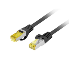 Lanberg S/FTP Cat6a RJ45 Patch Kábel 2m - Fekete (PCF6A-10CU-0200-BK) kábel és adapter