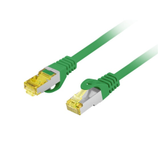 Lanberg S/FTP Cat6a RJ45 Patch Kábel 2m - Zöld (PCF6A-10CU-0200-G) kábel és adapter