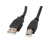 Lanberg USB 2.0 A-B összekötő kábel 1.8m ferrite fekete (CA-USBA-11CC-0018-BK) (CA-USBA-11CC-0018-BK)