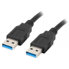 Lanberg USB 3.0 Összekötő Fekete 1m CA-USBA-30CU-0010-BK