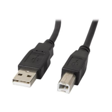 Lanberg USB-A M USB-B M 2.0 cable 0.5m black ferrite kábel és adapter