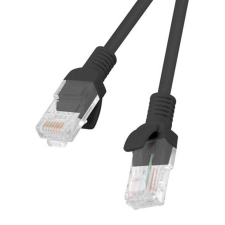 Lanberg UTP CAT6 Patch kábel 0.5m 10db - Fekete (PCU6-20CC-0050-BK) kábel és adapter
