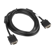 Lanberg VGA M/M duplán árnyékolt ferrit fekete kábel, 3m kábel és adapter