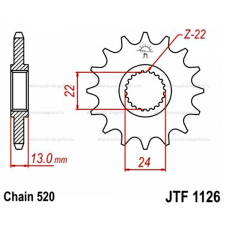  Lánckerék első JTF1126 520 16 fogas lánc, láncszett