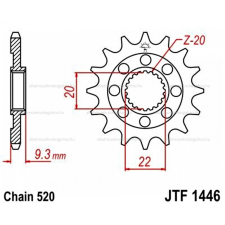  Lánckerék első JTF1446SC 520 13 fogas lánc, láncszett