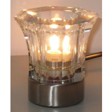 Landlite CRISPY/1TB kristály asztali lámpa, G9, max. 1x40W, halogén fényforrással világítás