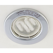 Landlite Energiatakarékos, GU10, 3x7W, Ø79mm, fix, króm, spot lámpa szett (KIT-57A-3) világítás