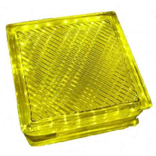 Landlite LED-G10-1x2W, sárga kristálytégla lámpa kültéri világítás