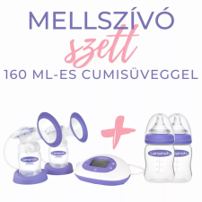 Lansinoh 2 az 1-ben elektromos dupla mellszívó + 2db 160ml cumisüveg szett cumisüveg