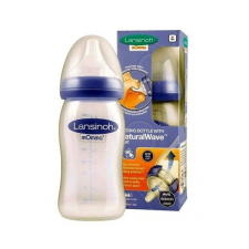Lansinoh cumisüveg NaturalWave természetes hullámvonalú etetőcumival 240ml cumisüveg