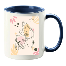  Lány kávéval Bögre (másik oldalra fotó és felirat kérhető) bögrék, csészék