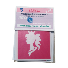 Lányos - csillámtetoválás SABLON készlet - 5 darabos - "B" variáció csillámtetoválás