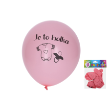 Lányos rózsaszín lufi készlet 30 cm – 5 darabos party kellék