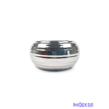  Lapos tál kaspó - Ezüst dekorációs kellék