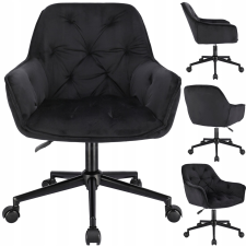  LARGO fekete fotel fekete lábon forgószék