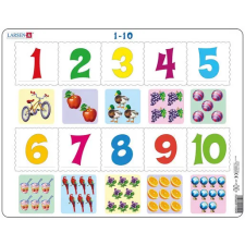 Larsen Dino számok 1-10, edu puzzle, kirakós