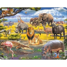 Larsen Maxi LA-FH30 Forma puzzle 43 db Állatkert (7023852121351) puzzle, kirakós