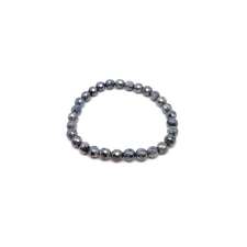  Larvikit fazettált aura golyó karkötő 6mm karkötő