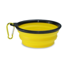  Latex hordozható etető és itató tál kutyáknak (350ML) - Citromsárga kutyatál