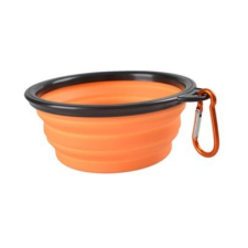 Latex hordozható etető és itató tál kutyáknak (350ML) - Narancssárga kutyatál