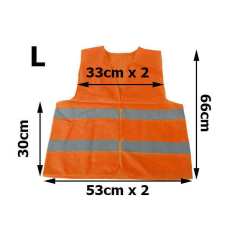  Láthatósági mellény narancs l-es méret
