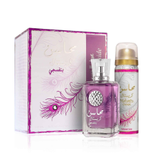  Lattafa Mahasin Crystal Violet SET W (EDP 100ml + DEO 50ml) kozmetikai ajándékcsomag