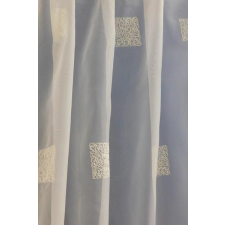 Látvány Textil Kft Ecrü voila kész függöny hímzett négyzet mintával 180x180cm lakástextília