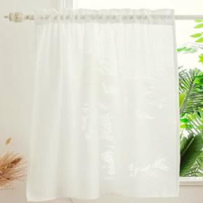 Látvány Textil Kft Egyszínű ecrü voila vitrage függöny 50x100cm lakástextília