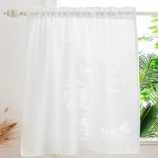 Látvány Textil Kft Egyszínű fehér voila vitrage függöny 80x140cm lakástextília