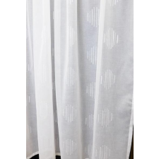Látvány Textil Kft Fehér sable kész függöny VV88 ezüst fehér mintával 175x250cm lakástextília