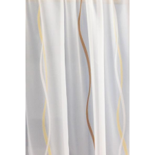 Látvány Textil Kft Fehér voila kész függöny barna drapp fehér Hullám 90x90cm lakástextília