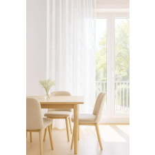 Látvány Textil Kft Fehér voila kész függöny fehér mintás Szirom 160x170cm lakástextília